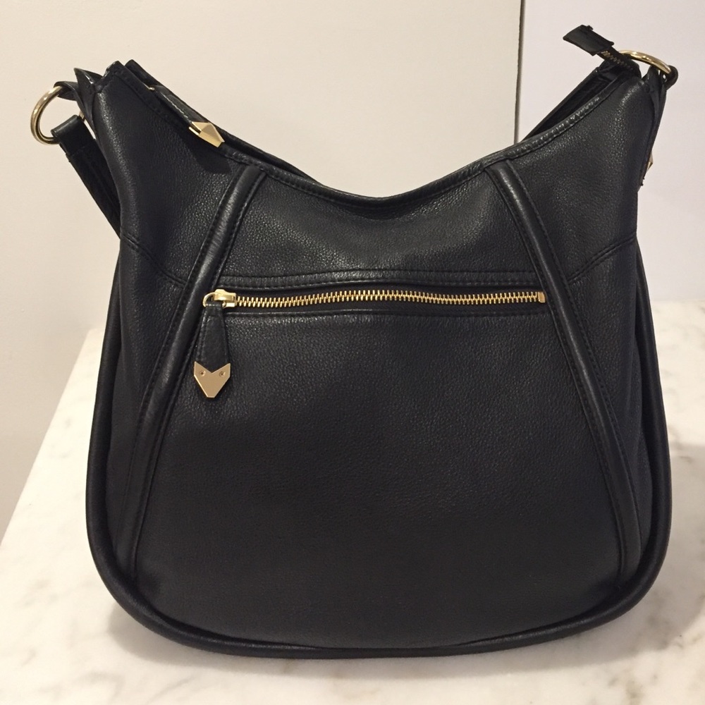 Perlina Leather Bag in Black